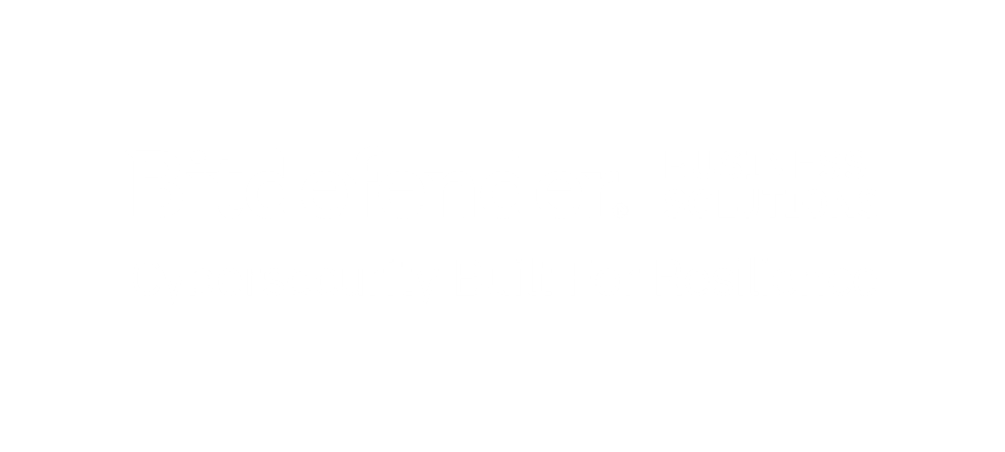 Bitdefender BSG Logo Slogan Stacked Negative Transparent